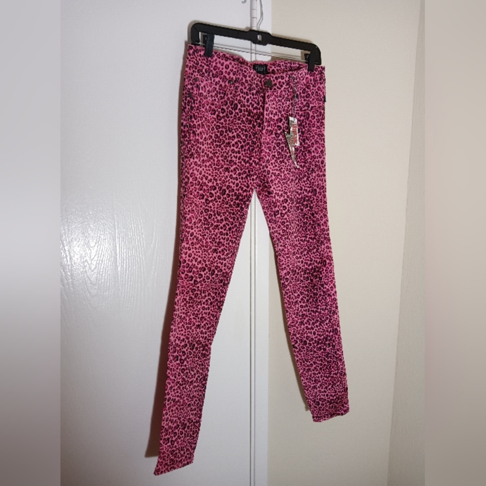 NWT Tripp NYC Pink Cheetah Punk Pants